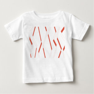 Camiseta Para Bebê Arte gráfica moderna e simples abstração de planta