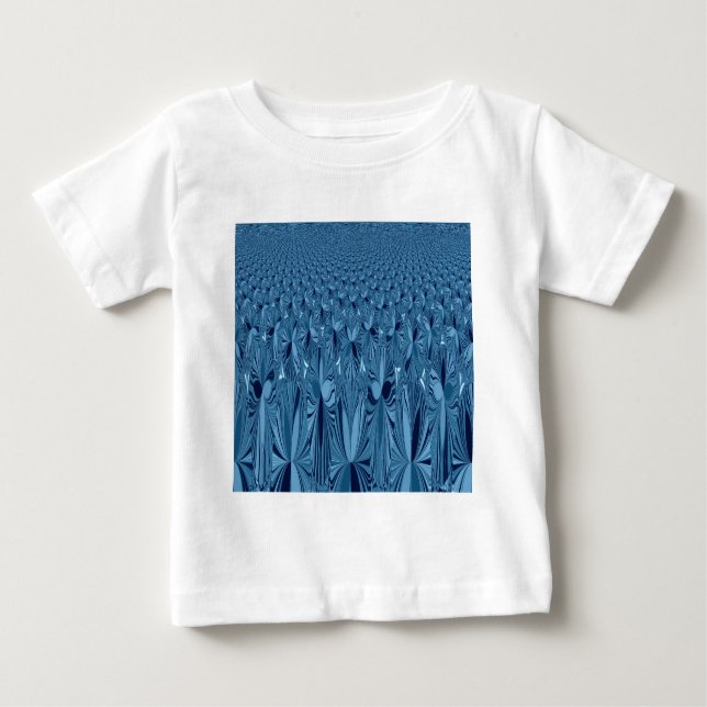 Camiseta Para Bebê Arte Incrível do Caleidoscópio Azul Iridescente (Frente)