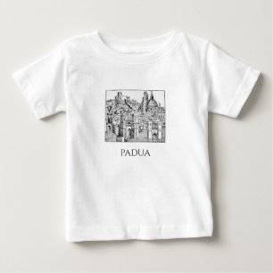 Camiseta Para Bebê Arte Linear Minimalista da Silhueta Medieval de Pá