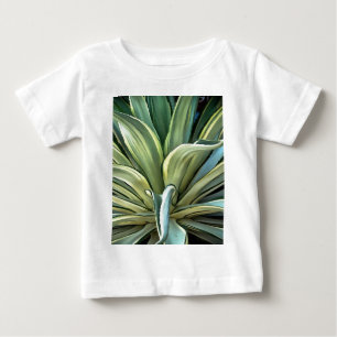 Camiseta Para Bebê Arte Realista Agave Tropical