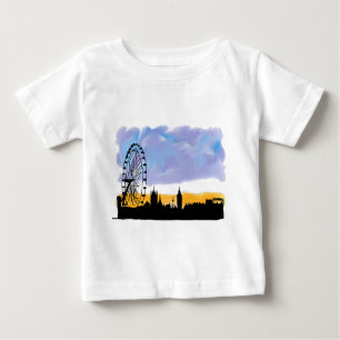 Camiseta Para Bebê Arte Skyline em Londres, presentes que você pode p