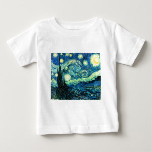 Camiseta Para Bebê Arte Starry Night