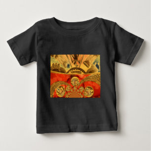 Camiseta Para Bebê Arte tradicional africana ouro