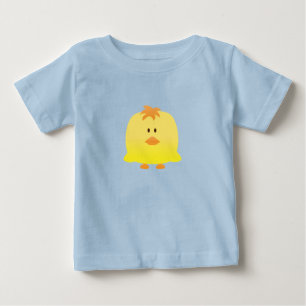Camiseta Para Bebê Arte Vetorial Fofa de Frango Bebê