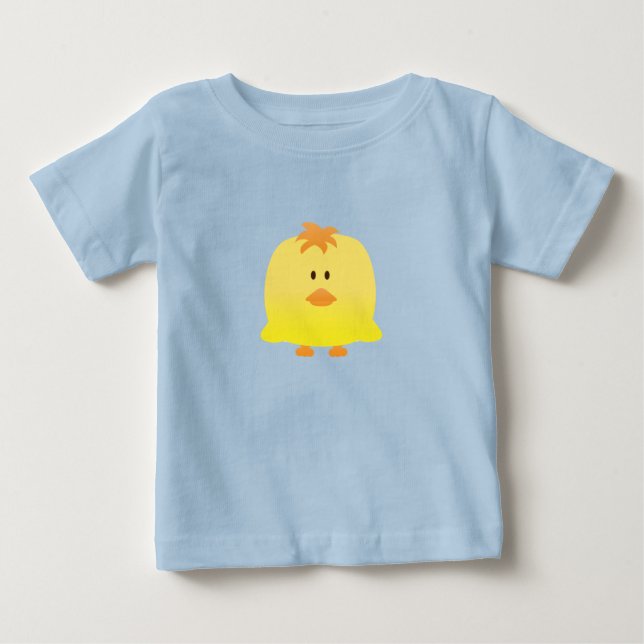 Camiseta Para Bebê Arte Vetorial Fofa de Frango Bebê (Frente)