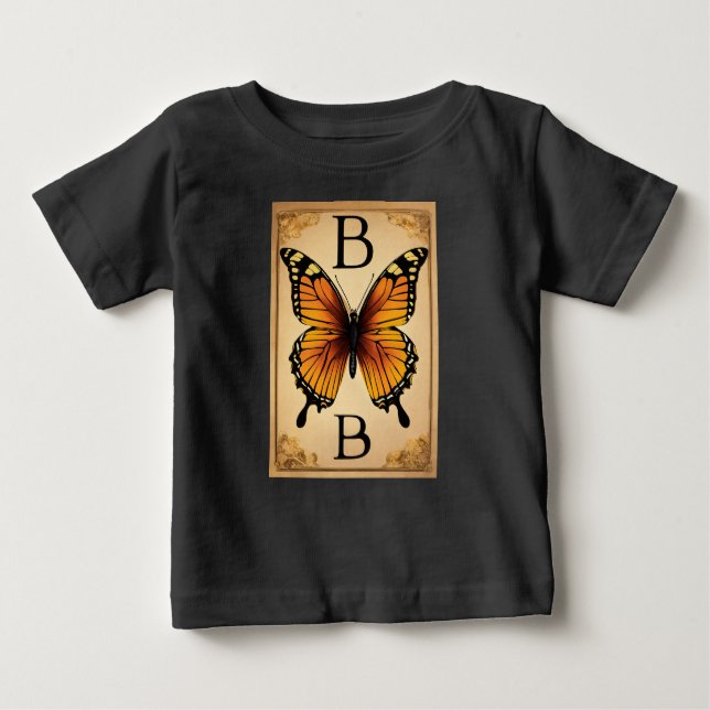 Camiseta Para Bebê Artista natural: espécimes de borboletas (Frente)