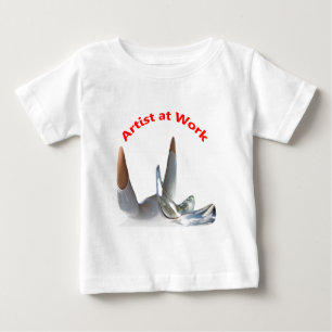 Camiseta Para Bebê Artista no Trabalho