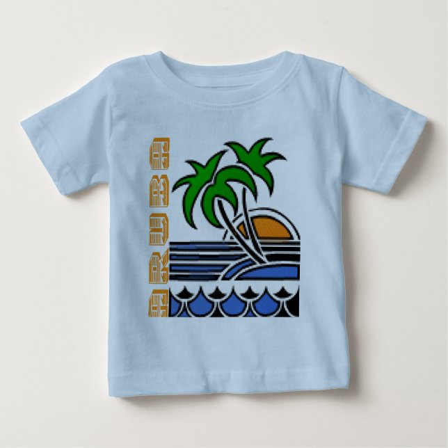 Camiseta Para Bebê Aruba (Frente)