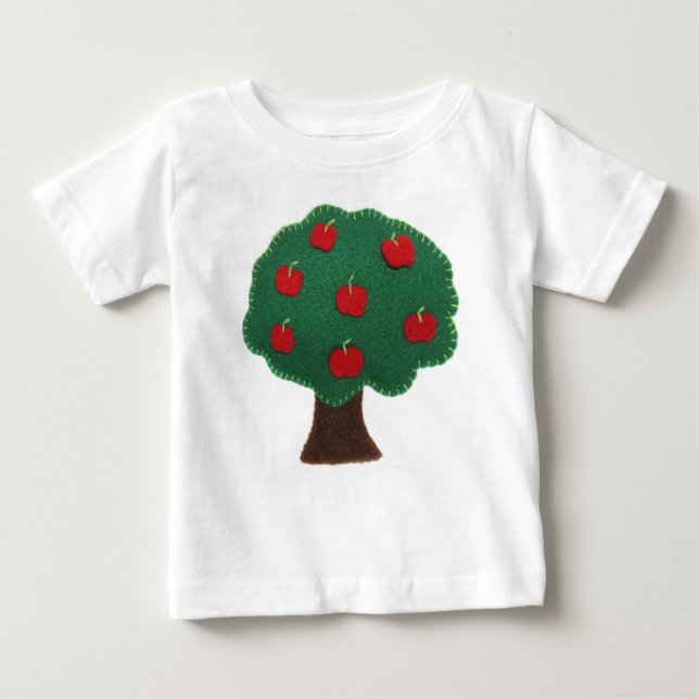 Camiseta Para Bebê Árvore de Apple (Frente)