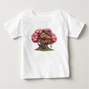 Camiseta Para Bebê Árvore de cerejeira
