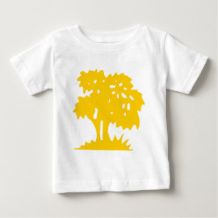 Camiseta Para Bebê Árvore de desenho - âmbar