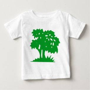 Camiseta Para Bebê Árvore de desenho - verde-grama