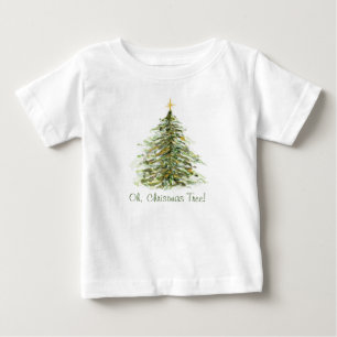 Camiseta Para Bebê Árvore de Natal