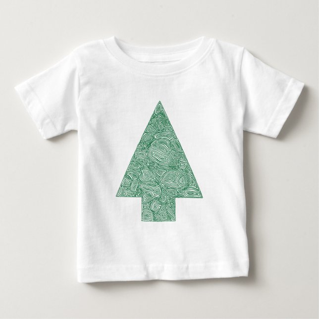 Camiseta Para Bebê Árvore de Natal (Frente)