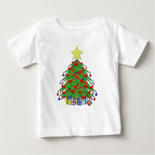Camiseta Para Bebê Árvore de Natal
