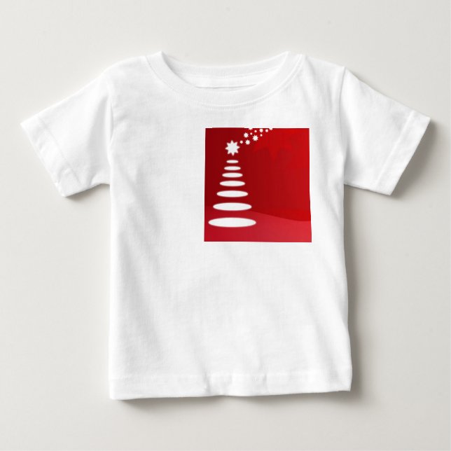 Camiseta Para Bebê Árvore de Natal (Frente)