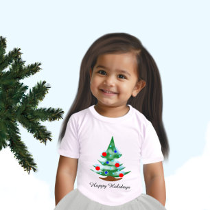 Camiseta Para Bebê Árvore de Natal