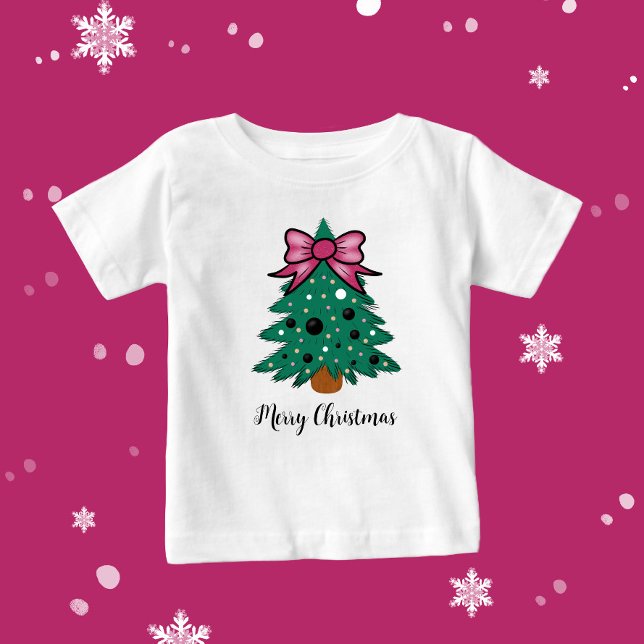 Camiseta Para Bebê árvore de Natal (Criador carregado)