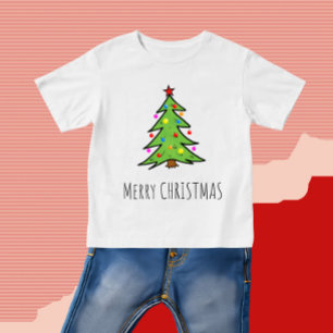 Camiseta Para Bebê árvore de Natal