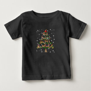 Camiseta Para Bebê Árvore De Natal Alemã Coberta Por Lâmpada