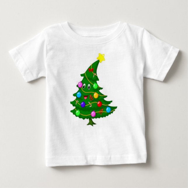 CAMISETA PARA BEBÊ ***ÁRVORE DE NATAL COM SORRISO*** (Frente)