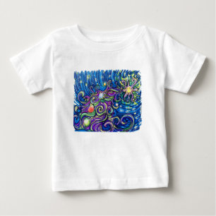 Camiseta Para Bebê Árvore de Natal Cósmica