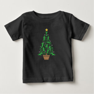 Camiseta Para Bebê Árvore de Natal de Futebol Masculino