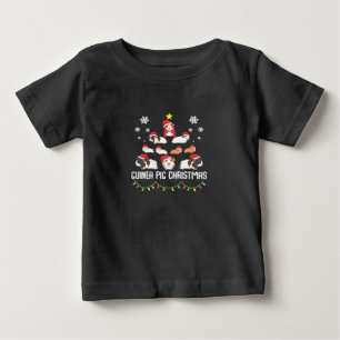 Camiseta Para Bebê Árvore de Natal de Porco Furioso Pig Lover