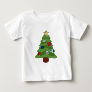 Camiseta Para Bebê árvore de natal emoji