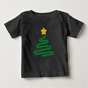 Camiseta Para Bebê Árvore de Natal engraçada