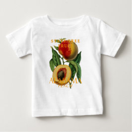 Camiseta Para Bebê Árvore do Território do Alabama Fruta Peach