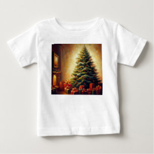 Camiseta Para Bebê Árvore Natal 1