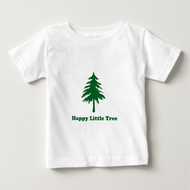 Camiseta Para Bebê Árvore pequena feliz (Frente)