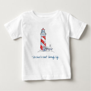 Camiseta Para Bebê As citações litorais tomam o tempo costear com