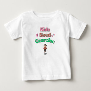 Camiseta Para Bebê As Crianças Precisam de Exercício