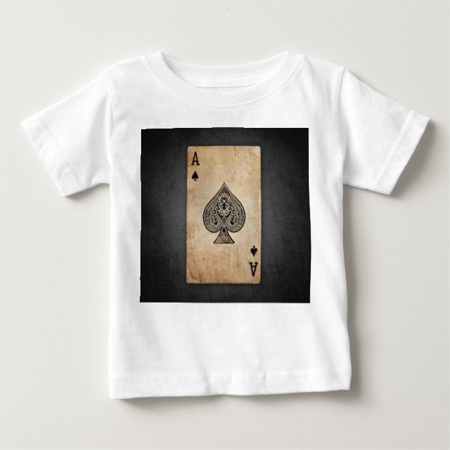 Camiseta Para Bebê Ás de travesseiro decorativo de espadas (Frente)