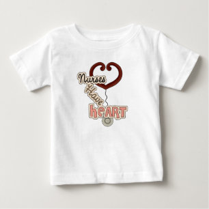 Camiseta Para Bebê As enfermeiras do estetoscópio têm t-shirt e