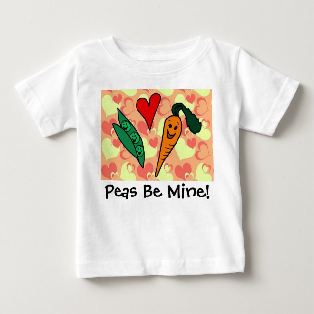 Camiseta Para Bebê As ervilhas sejam meu bebê dos namorados (Frente)