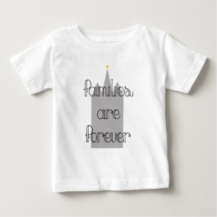 Camiseta Para Bebê as famílias são eternamente mórmon lds temple