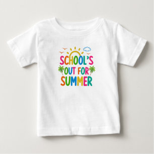 Camiseta Para Bebê As férias escolares de verão começaram