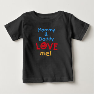 Camiseta Para Bebê As mamães e o pai amam-me