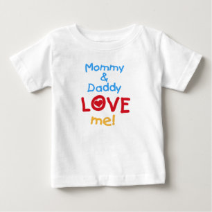 Camiseta Para Bebê As mamães e o pai amam-me