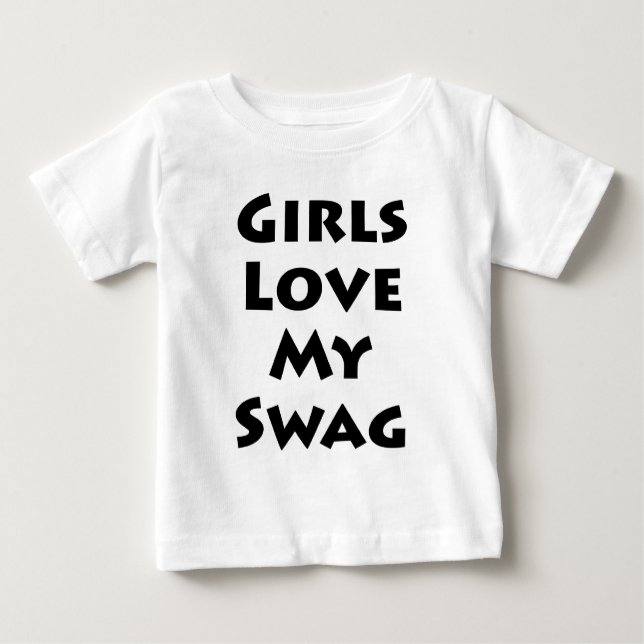 Camiseta Para Bebê As Meninas Adoram O Meu Saco (Frente)