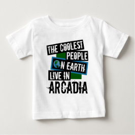 Camiseta Para Bebê As Pessoas mais frias da Terra vivem em Arcadia