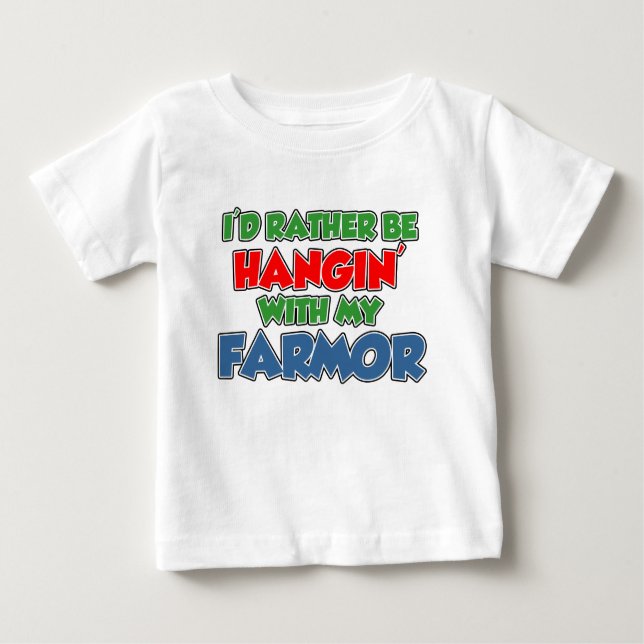 Camiseta Para Bebê As preferencialmentes Estão Prendendo Com O Farmor (Frente)