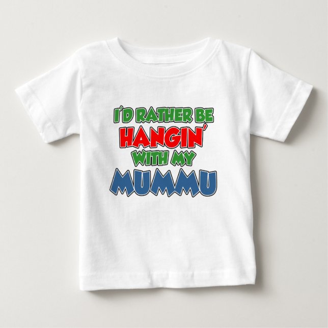 Camiseta Para Bebê As preferencialmentes Estão Saindo Com Mummu (Frente)