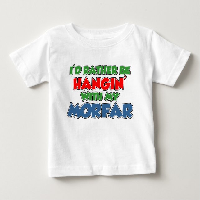 Camiseta Para Bebê As preferencialmentes Estarão Sentindo Com Morfar (Frente)
