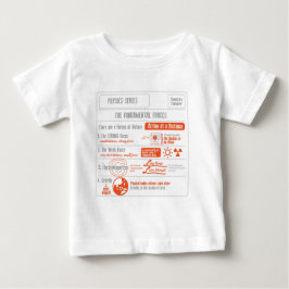Camiseta Para Bebê As quatro séries fundamentais da física das forças