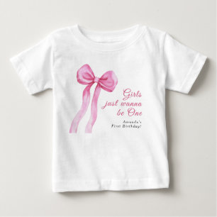 Camiseta Para Bebê As raparigas só querem ser uma primeiro aniversari