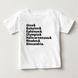 Camiseta Para Bebê As Sete Maravilhas do Mundo Antigo